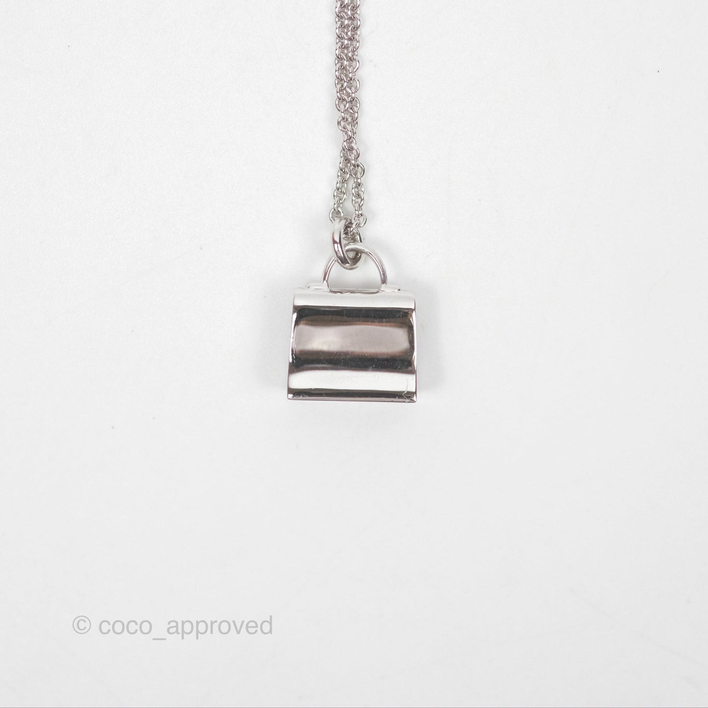 Hermès Kelly Amulettes Diamonds Pendant Necklace White Gold