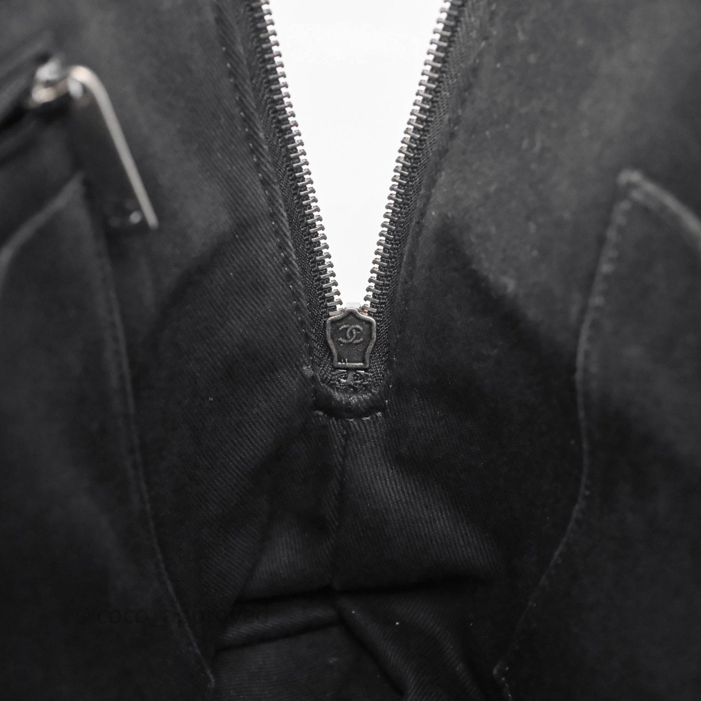 Chanel Quilted Shopping Tote Black Caviar Ruthenium Hardware
