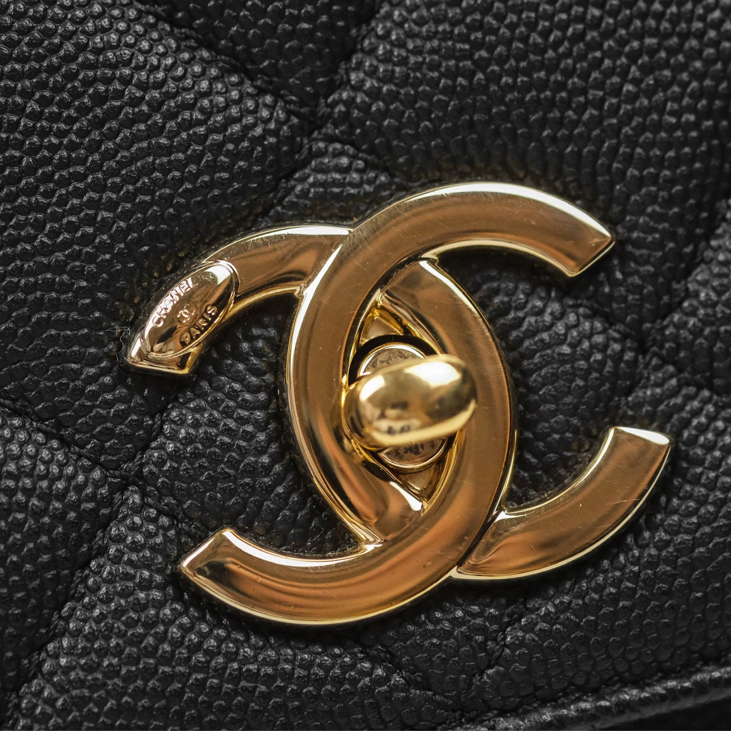 Chanel Quilted Large Business Affinity Flap Black Caviar Gold Hardware