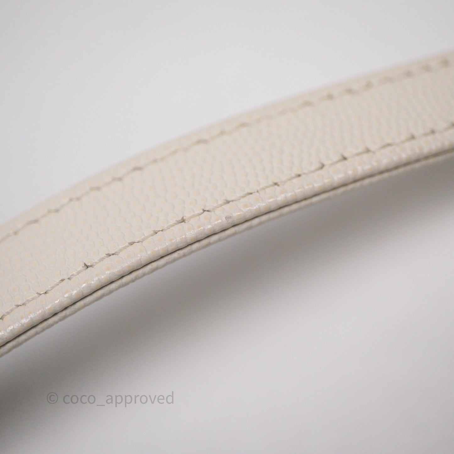 Chanel Mini Flap White Caviar Bag Double Chain Gold Hardware