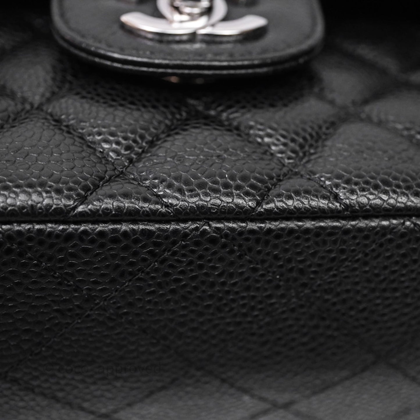 Chanel Small Classic Flap Quilted Black Caviar Silver Hardware