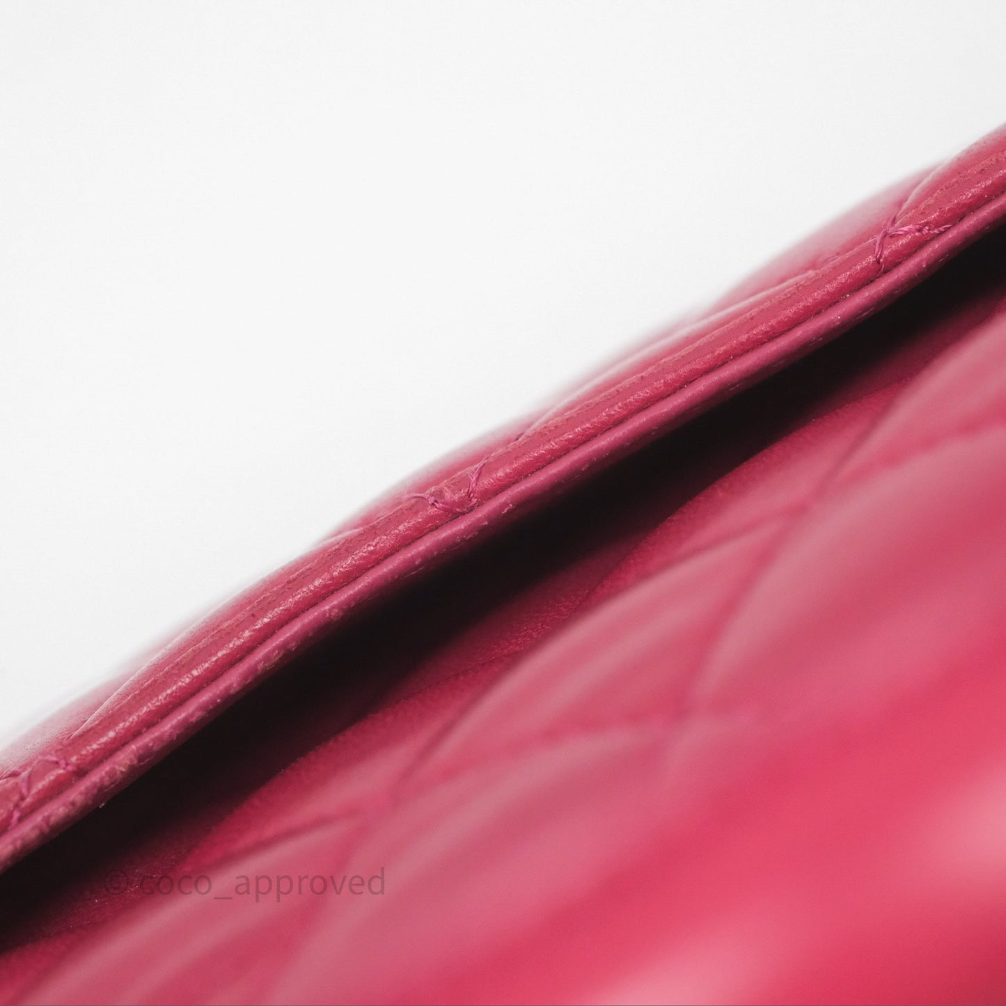 Chanel Top Handle Mini Rectangular Flap Red Lambskin Aged Gold Hardware