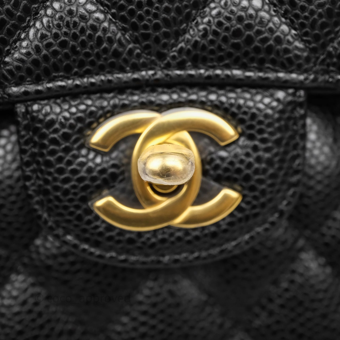 Chanel Small Classic Flap Quilted Black Caviar Gold Hardware