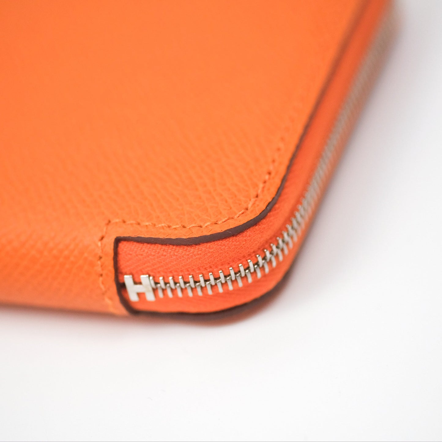 Hermès Silk In Compact Wallet Orange Epsom