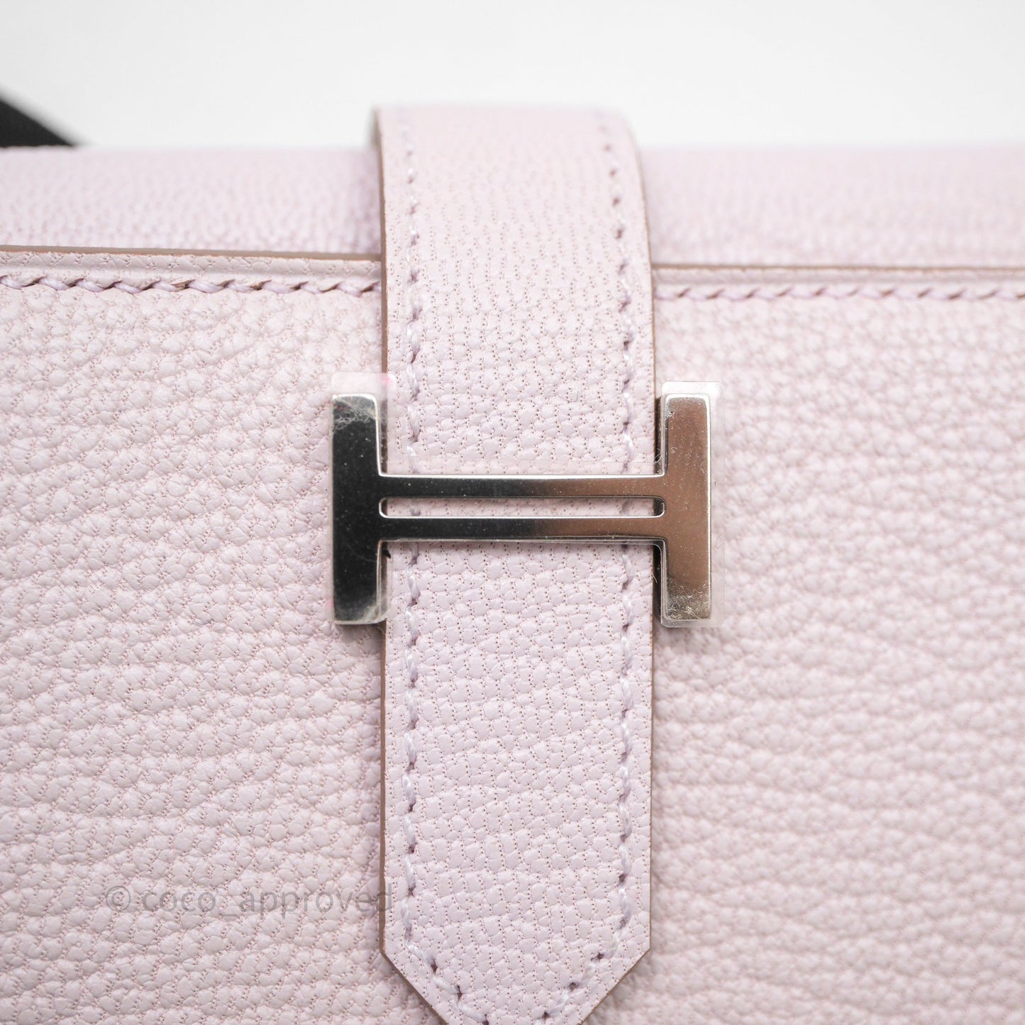 Hermes Bearn Wallet Mauve Pale 09 Palladium Hardware