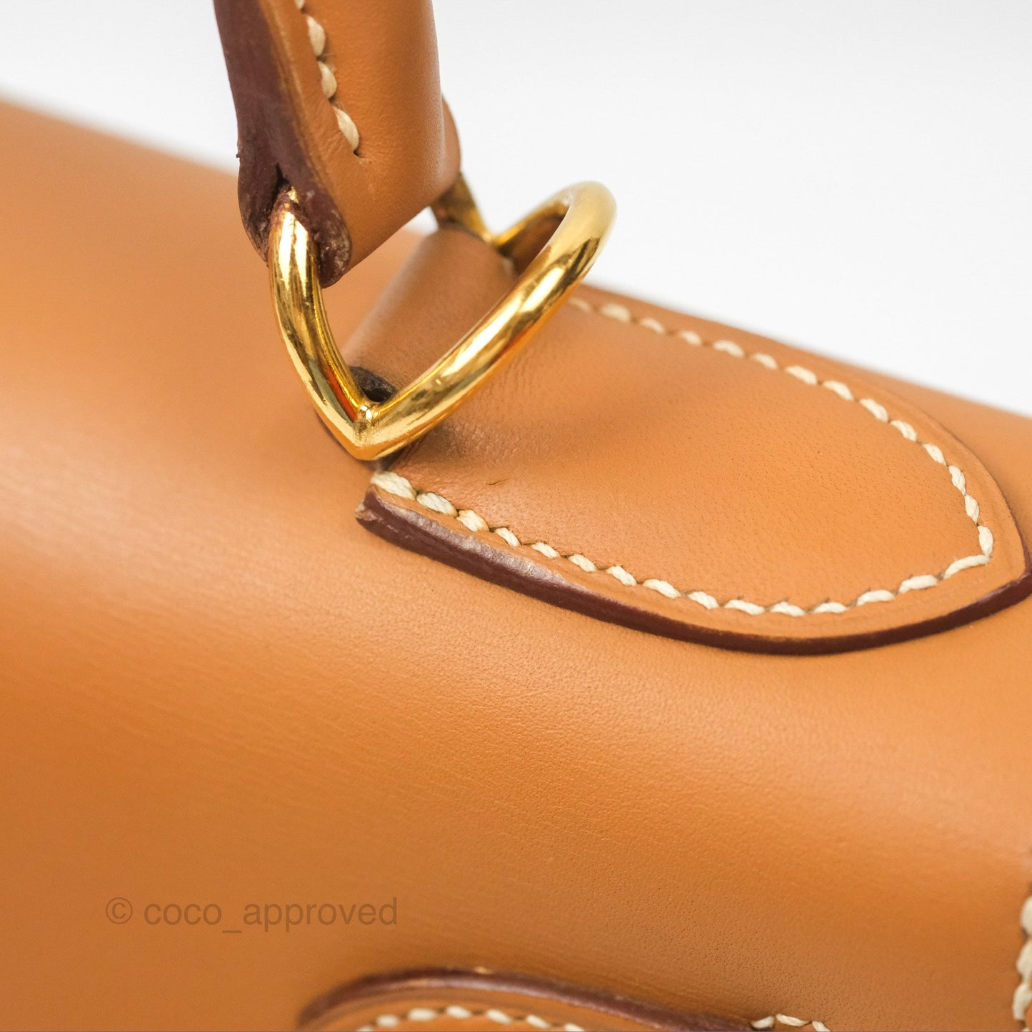 Hermès Vintage Kelly 28 Sellier Gold Calf Gold Hardware