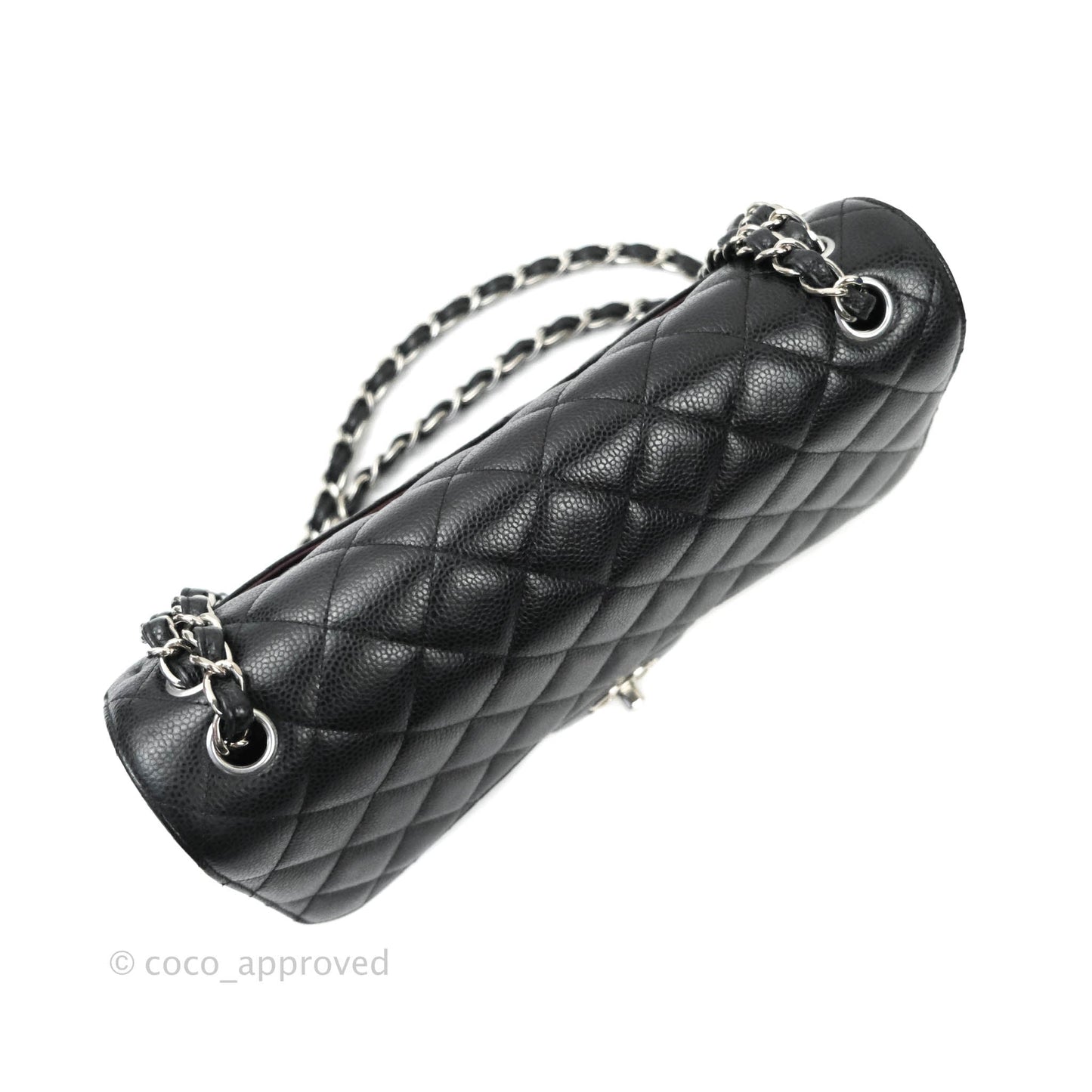 Chanel Jumbo Double Flap Black Caviar Silver Hardware⁣⁣