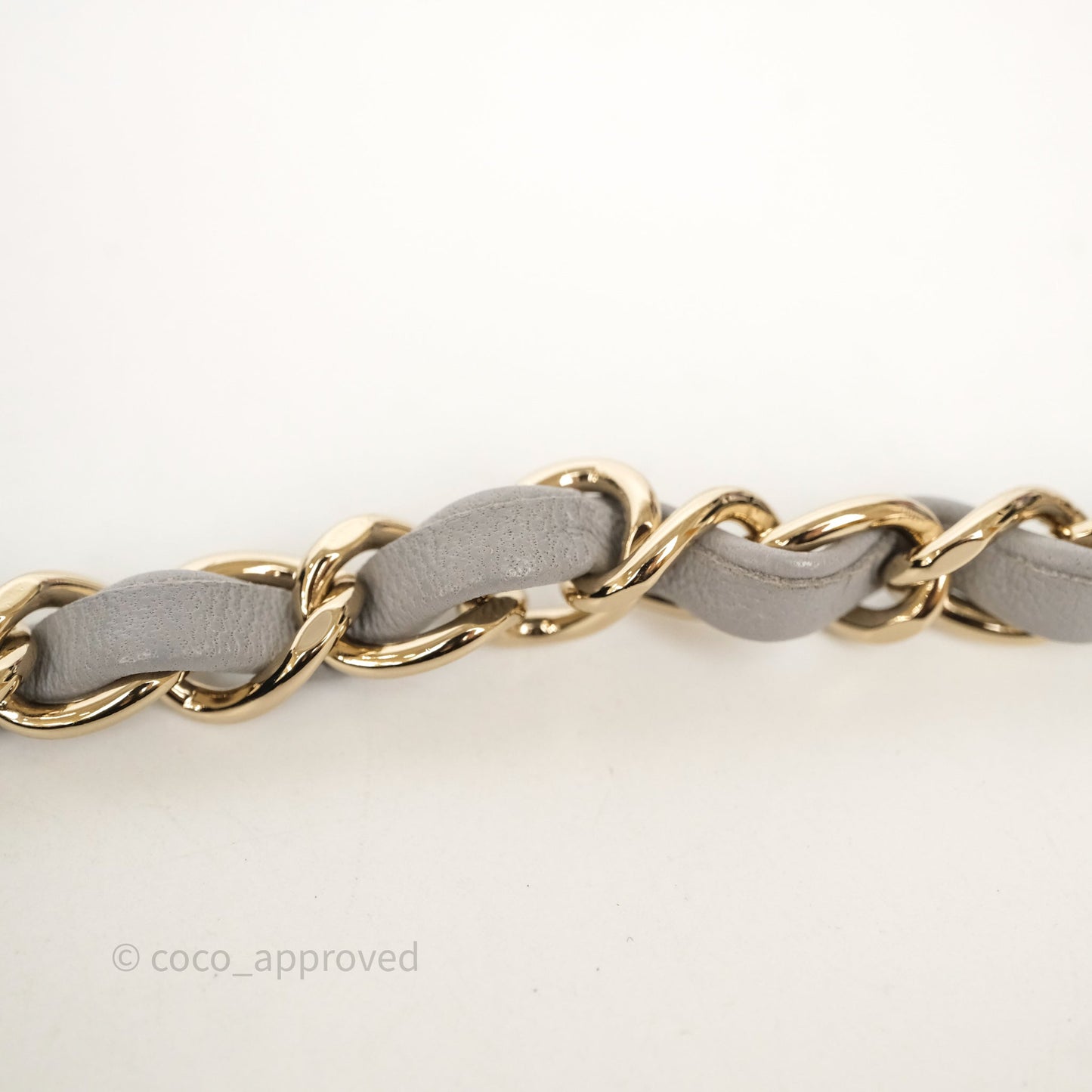 Chanel Mini Rectangular Chevron Grey Lambskin Light Gold Hardware