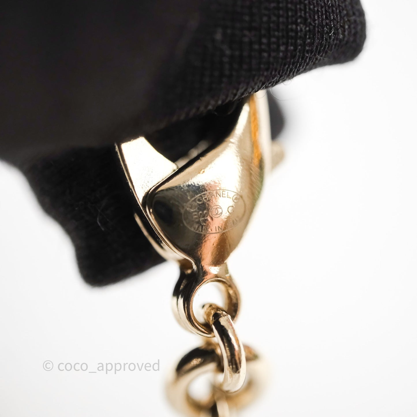 Chanel Metal CC Heart Locket Long Necklace Gold Tone 22C
