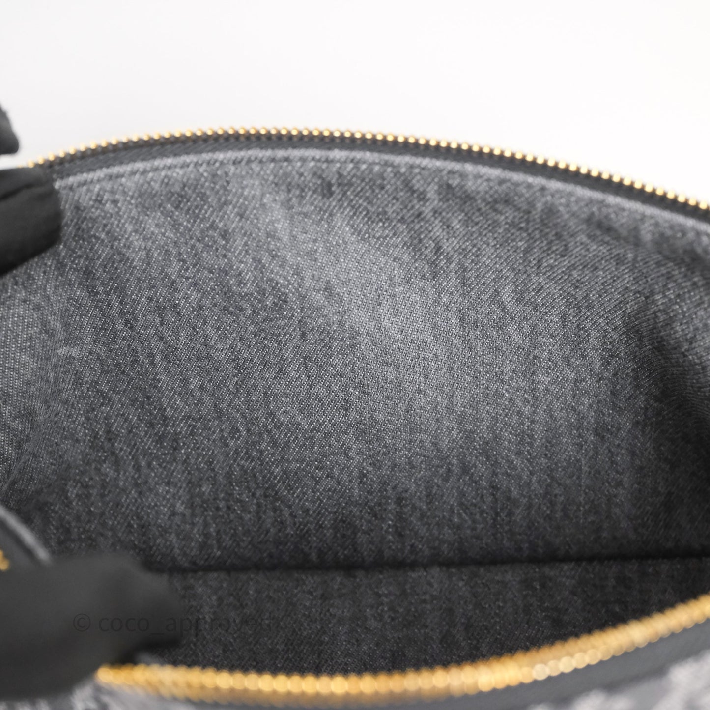 Christian Dior Diorstar Hobo Bag with Chain Gray Denim Dior Oblique Jacquard