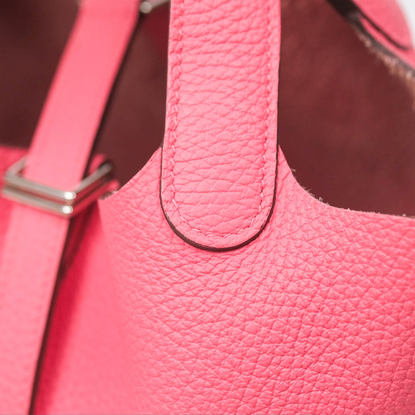 Hermès Picotin Lock 18 Eclat Rose Azalee Clemence/ Terre Battue Swift Palladium Hardware