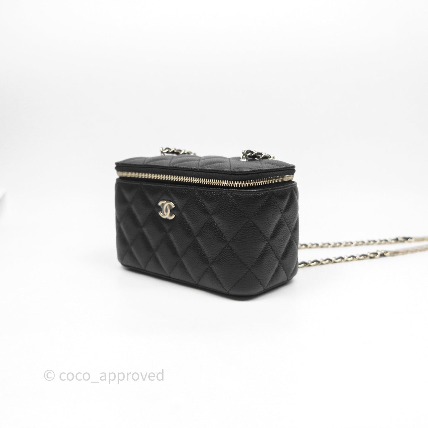 Chanel Classic Vanity with CC Logo Chain Caviar Gold Hardware