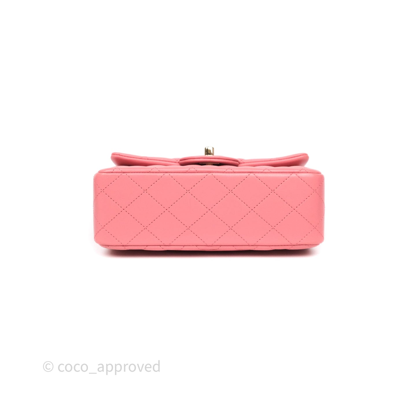Chanel Top Handle Mini Rectangular Flap Pink Lambskin Gold Hardware