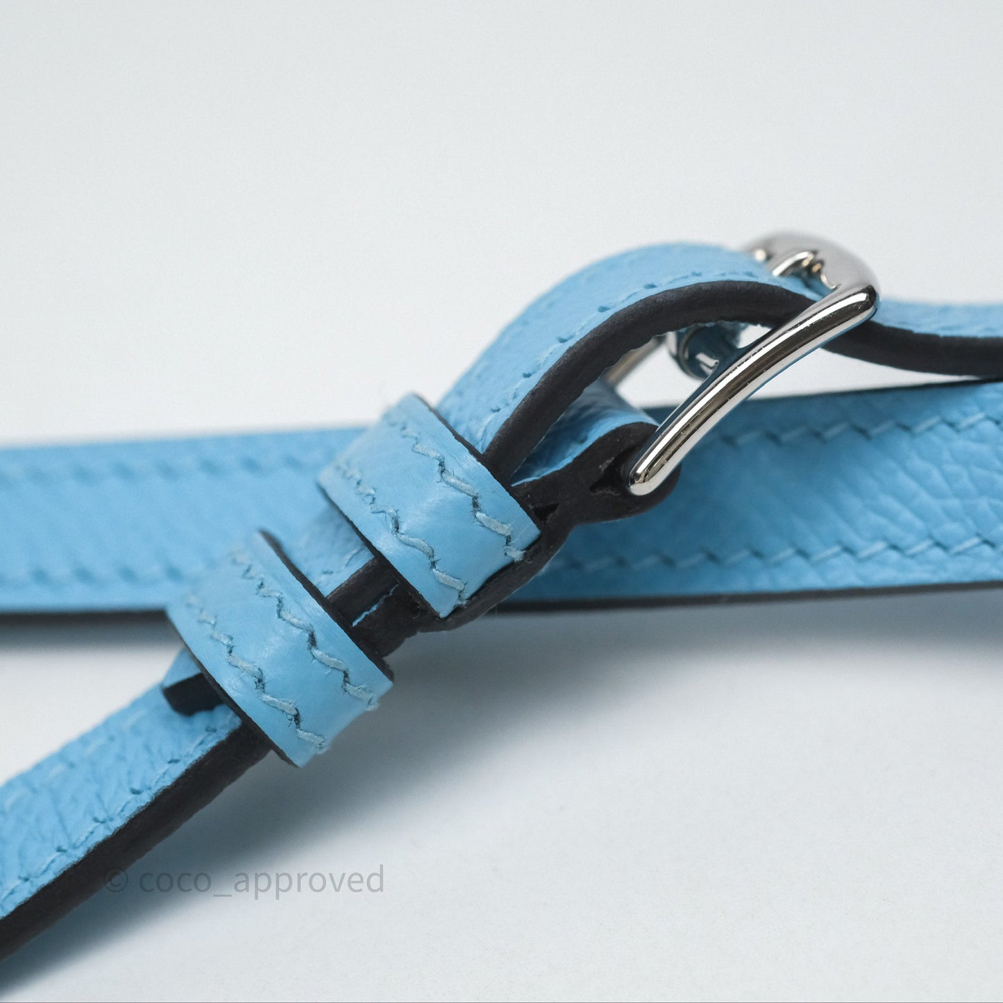 Hermès Hermesnap Wallet Epsom Celeste 7N Palladium Hardware