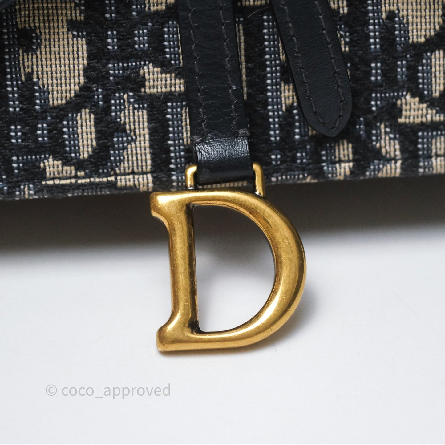 Christian Dior Blue Dior Oblique Jacquard Saddle Belt Pouch