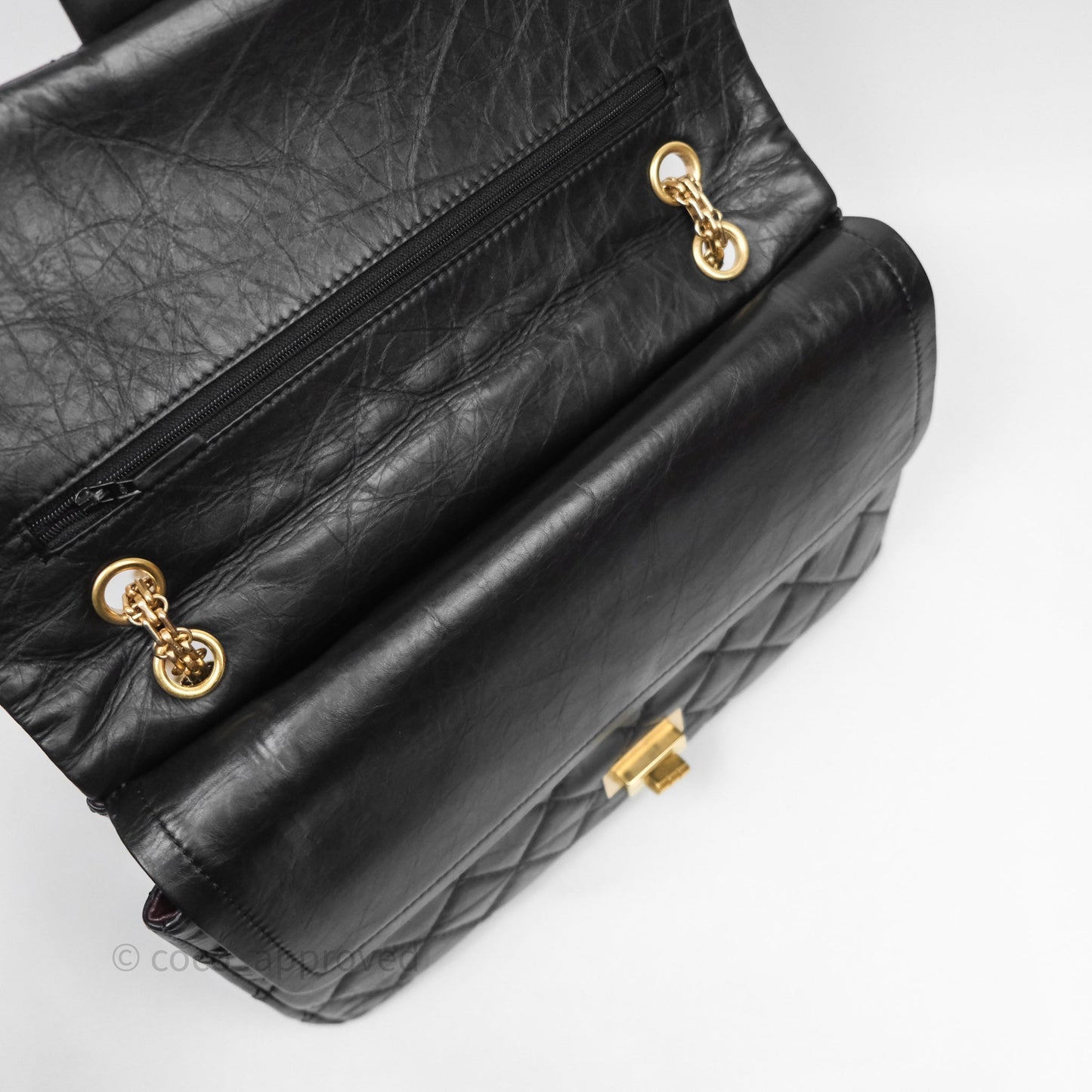 Chanel Reissue Quilted Aged Calfskin Black Aged Gold Hardware 227