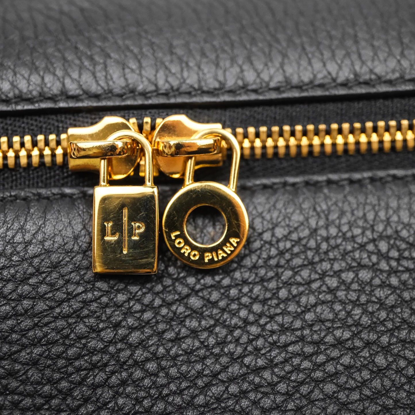 Loro Piana Extra Pocket L19 Black Grained Calfskin