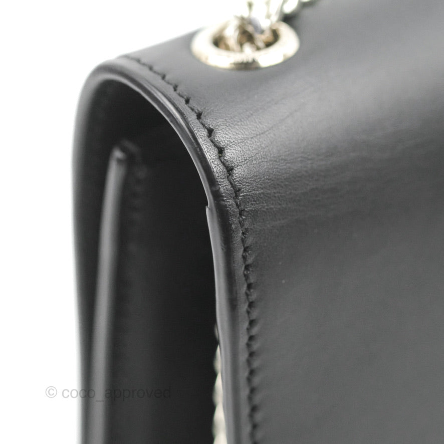 Saint Laurent Medium Kate Tassel Chain Bag Black Smooth Calfskin Silver Hardware