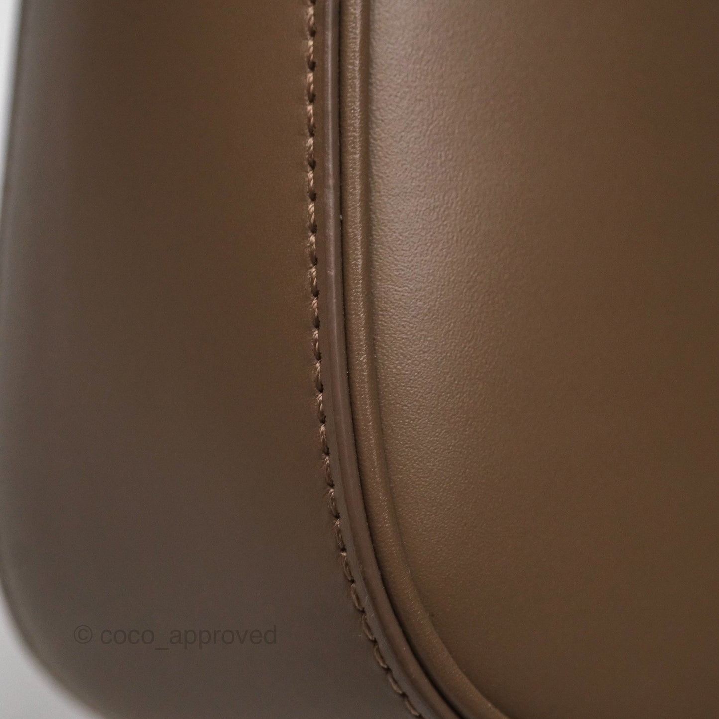 Saint Laurent Le 5 À 7 Taupe Calfskin Bronze Brass Hardware