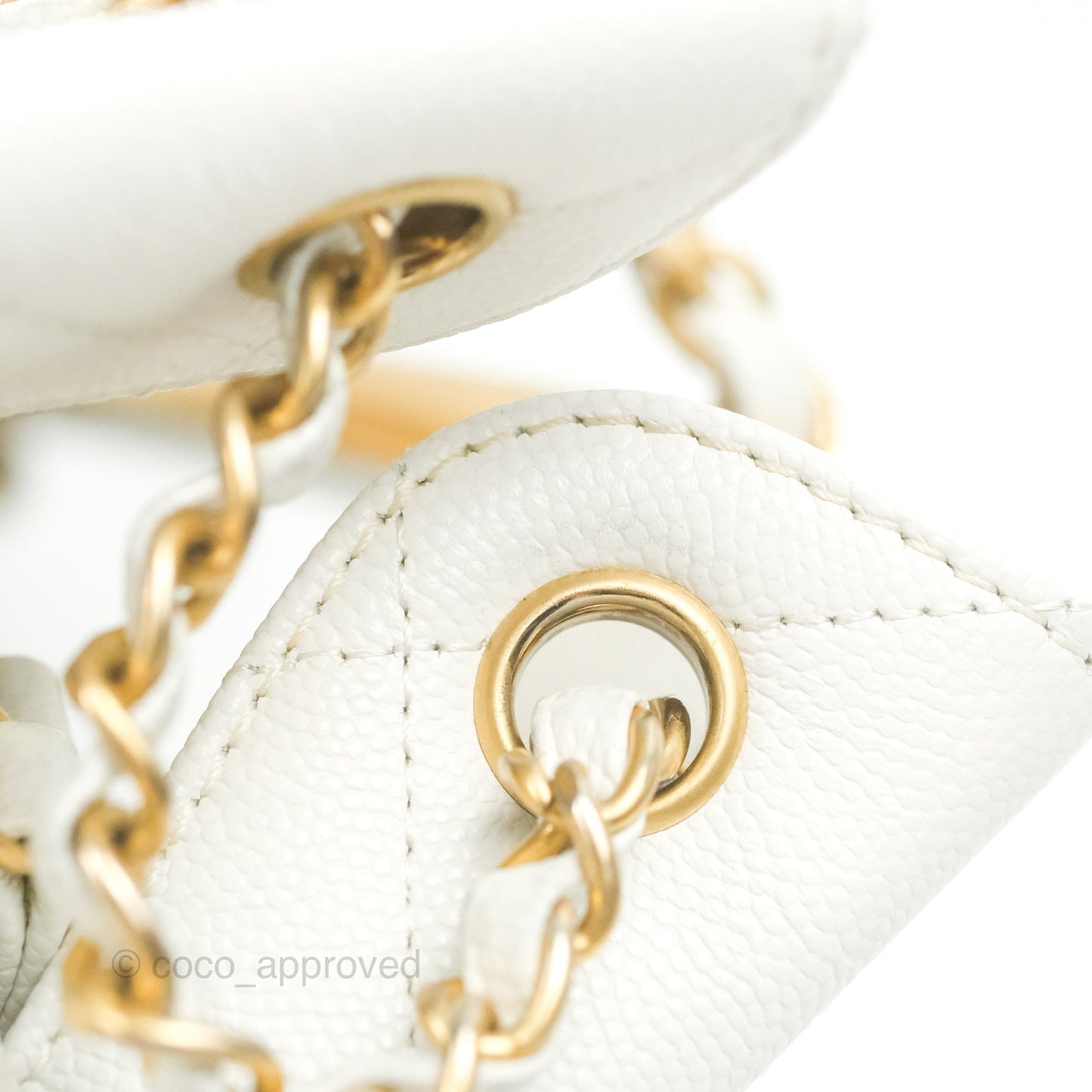 Chanel A Real Catch Shopping Bag White Caviar