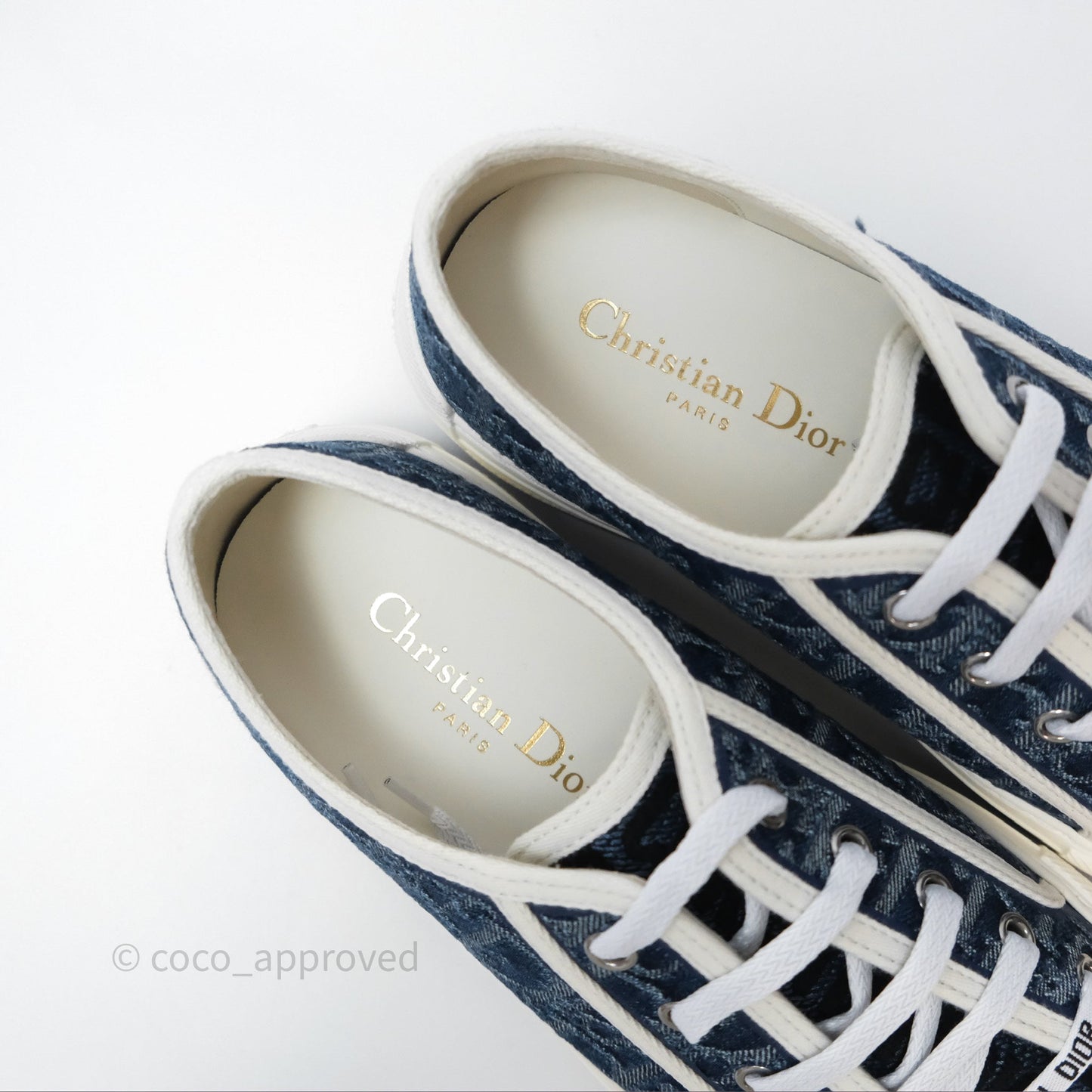 Christian Dior Walk'n'Dior Platform Sneaker Blue Denim Size 37.5