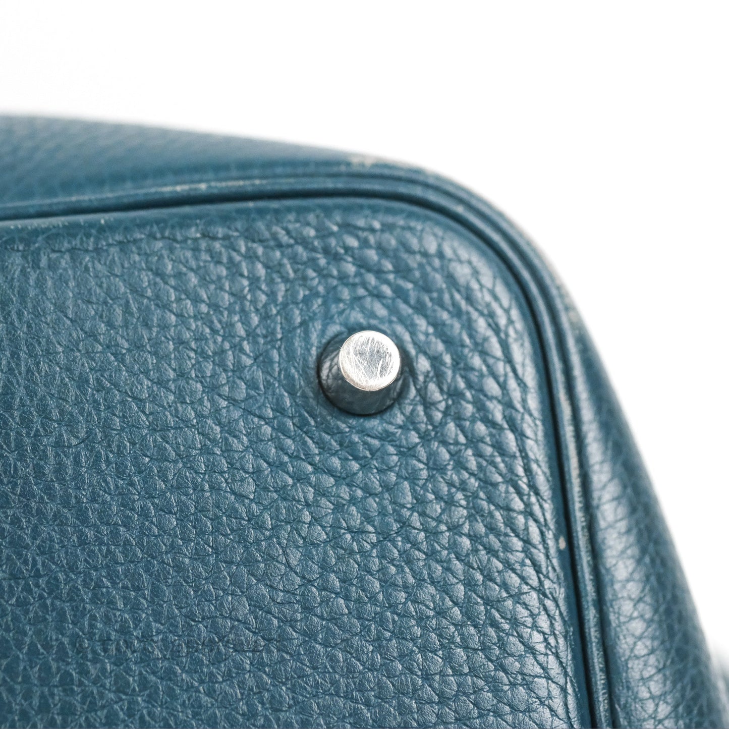 Hermès Picotin 22 Vert Bosphore Clemence Silver Hardware