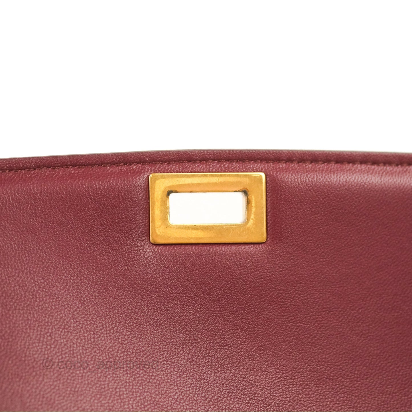Celine Medium Classic Box Flap Burgundy Calfskin