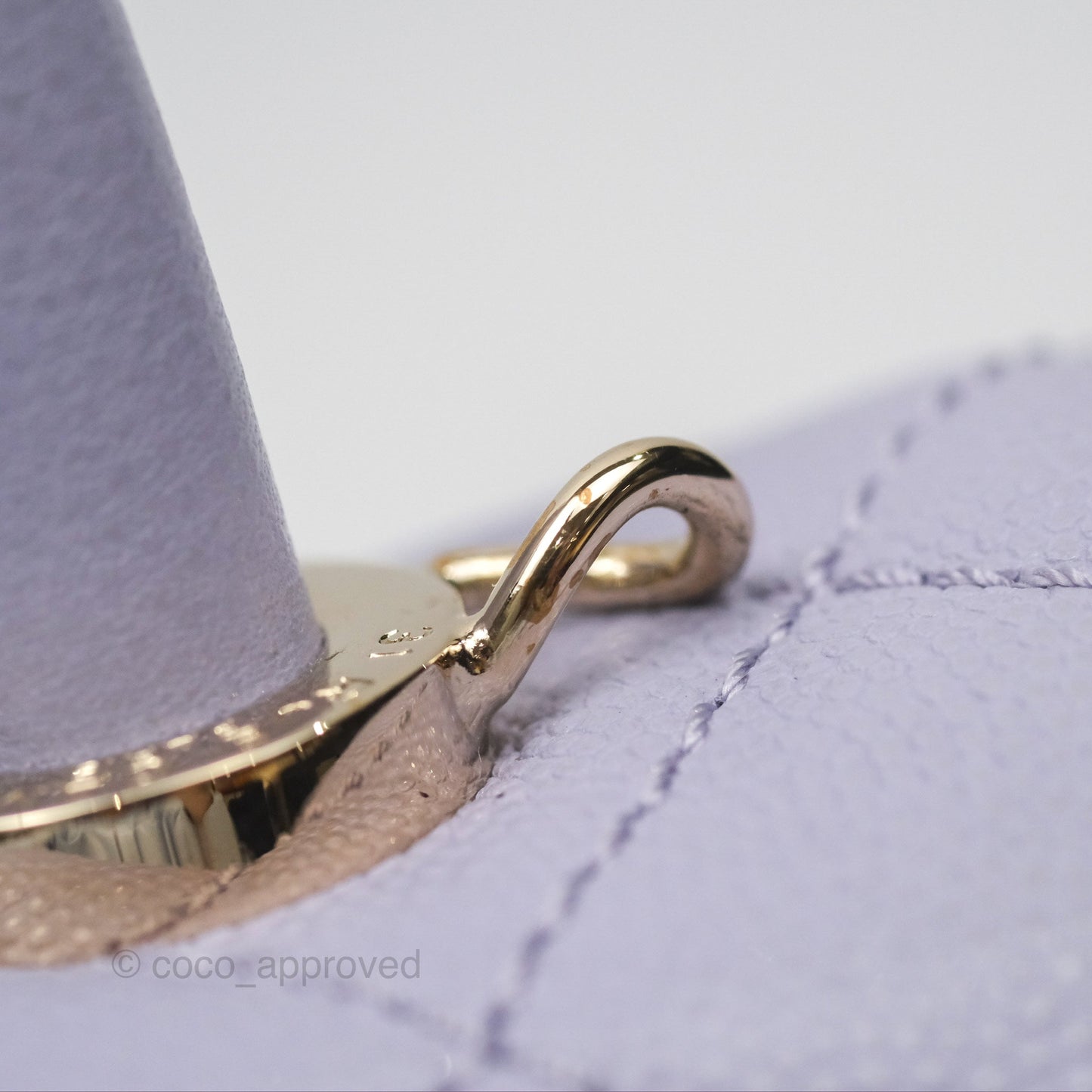 Chanel Mini Coco Handle Lilac Caviar Gold Hardware