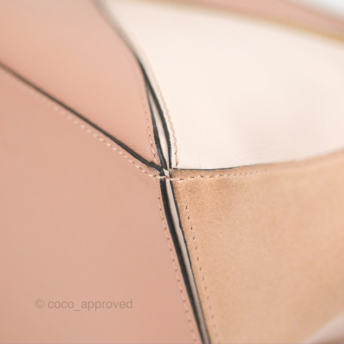 Loewe Small Puzzle Bag Blush Suede Calfskin