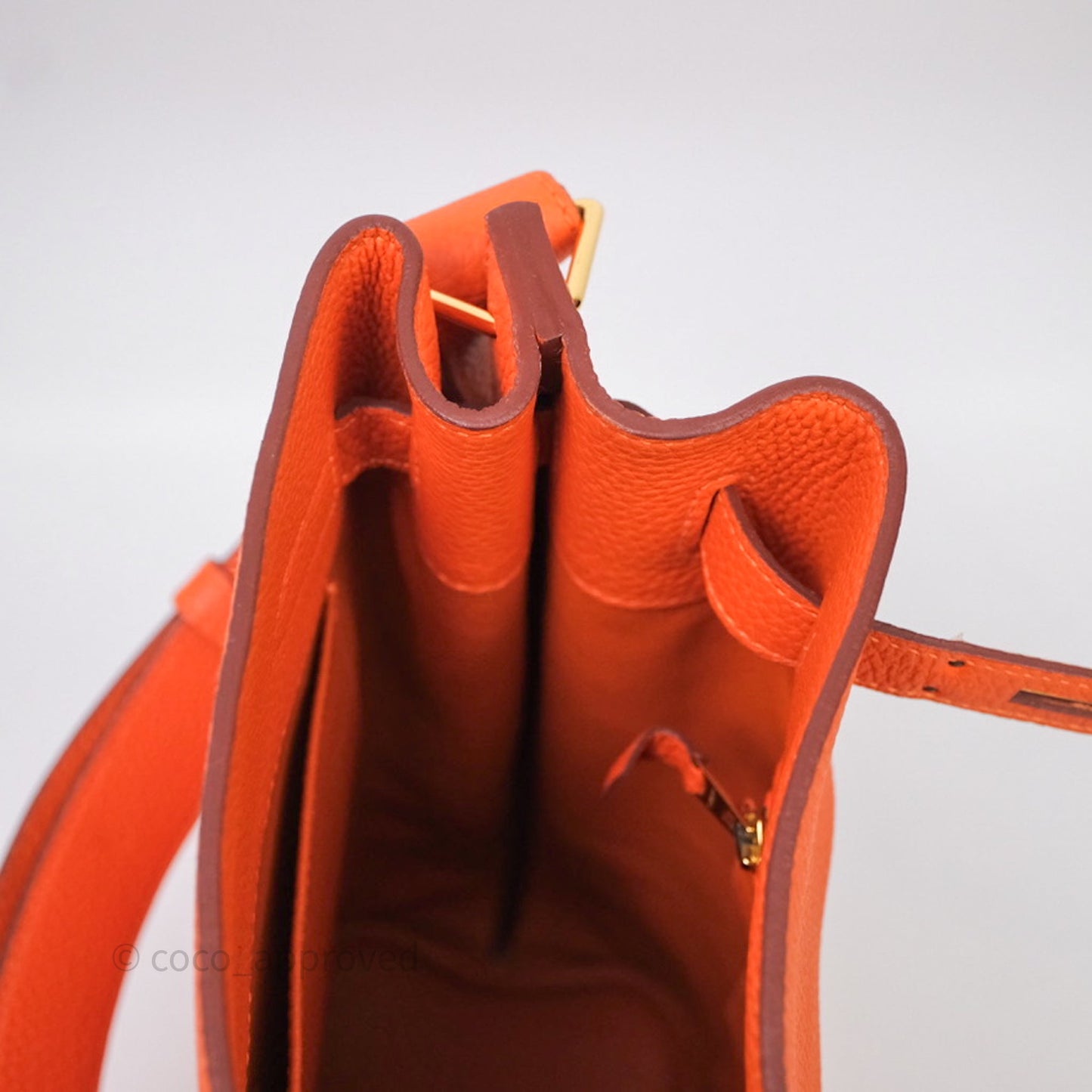 Hermes Kelly So Orange Togo Gold Hardware