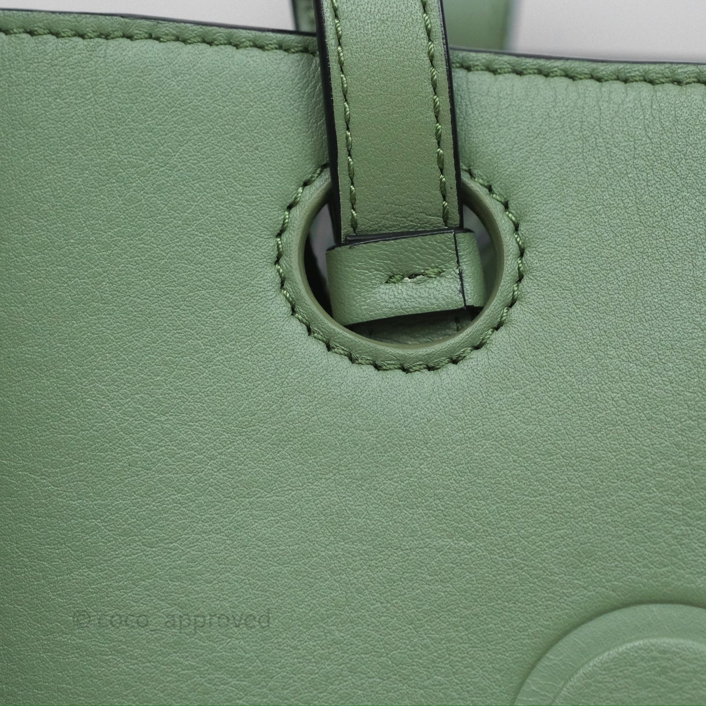 Loewe Small Anagram Tote In Rosemary Green Calfskin