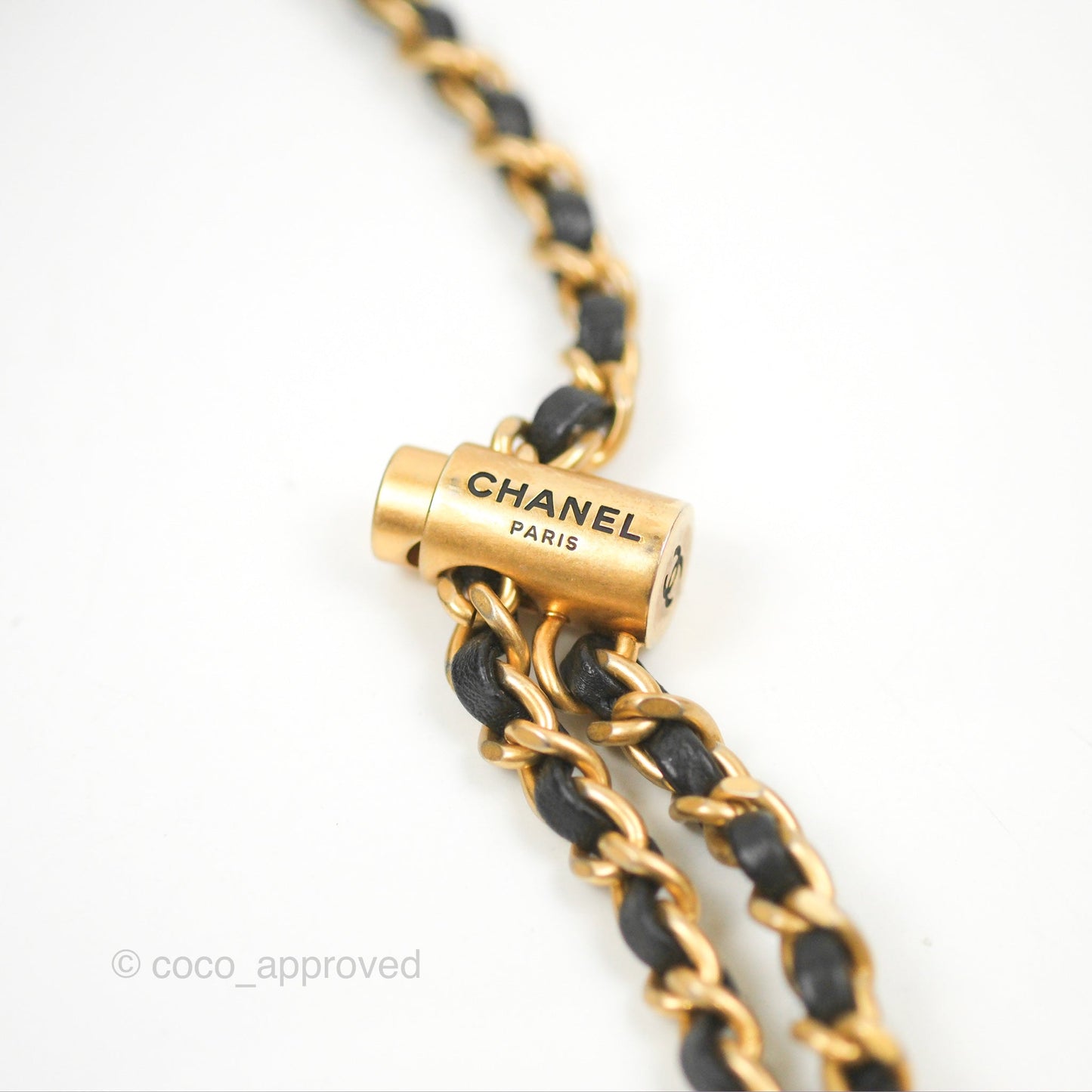 Chanel Quilted My Perfect Mini With Pearl Black Lambskin Gold Hardware