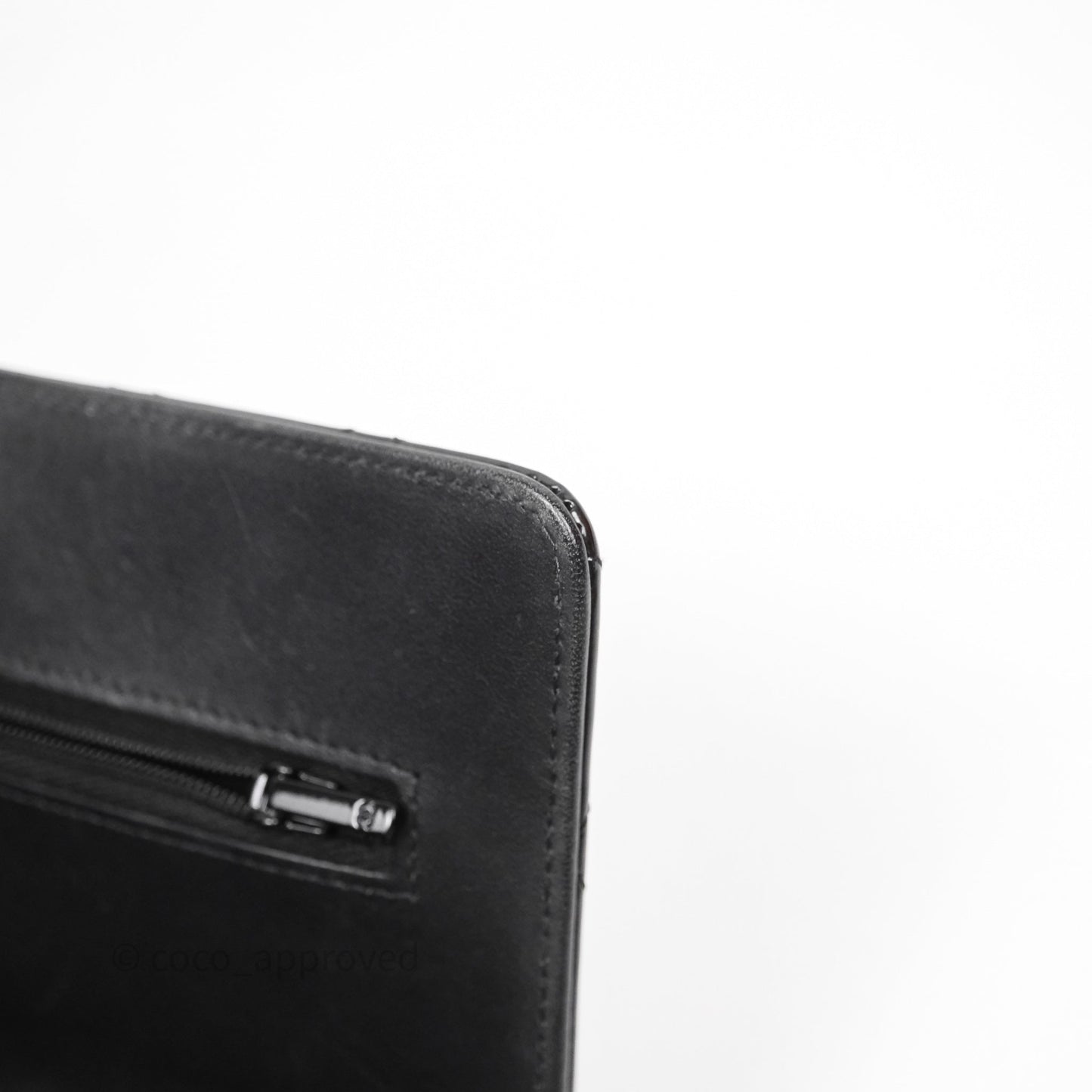 Chanel Quilted Wallet on Chain WOC Patent Leather So Black