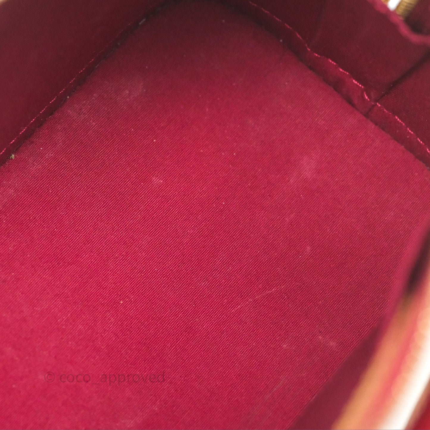 Louis Vuitton Alma BB Red Patent Gold Hardware