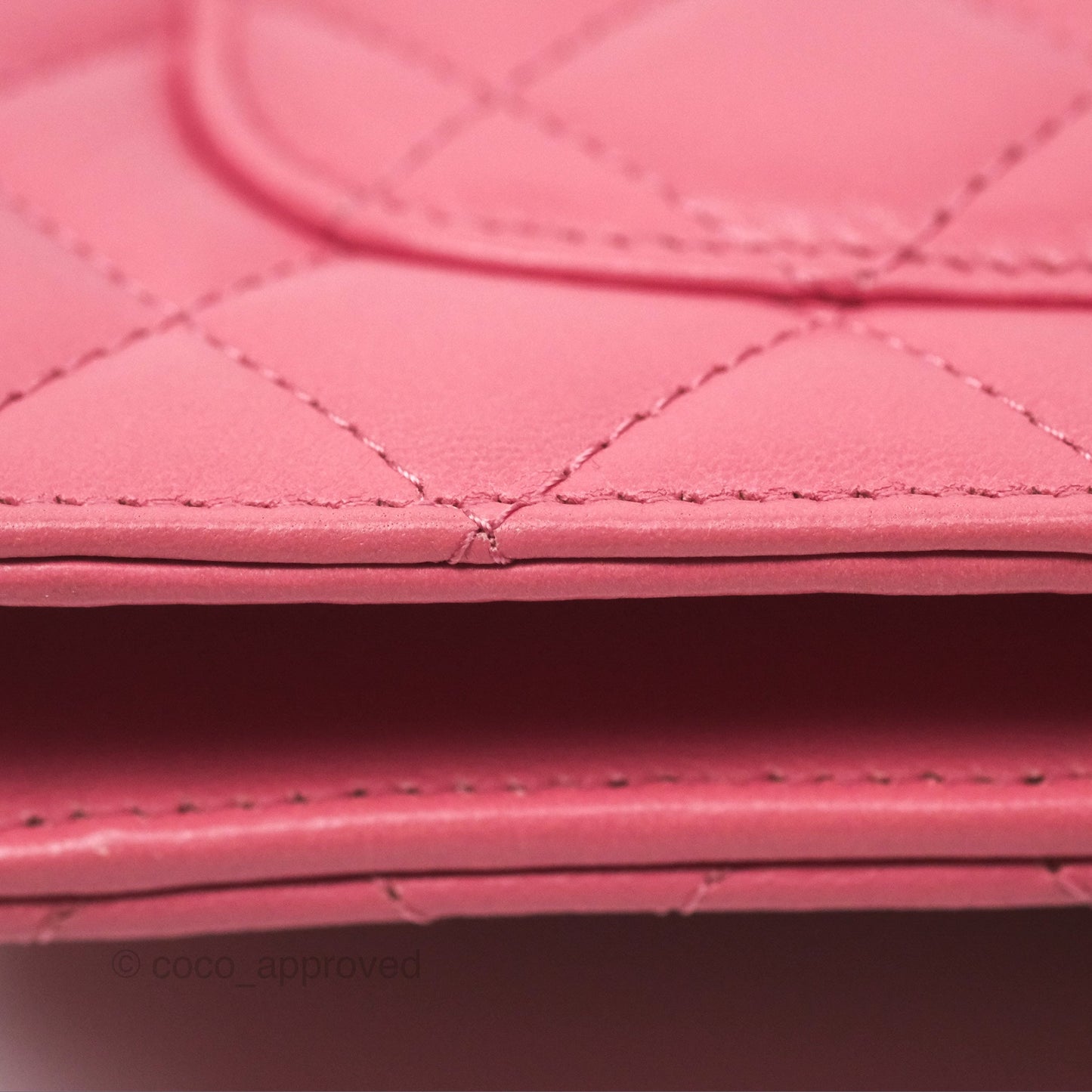 Chanel All Slide Wallet on Chain WOC Adjustable Chain Quilted Pink Lambskin