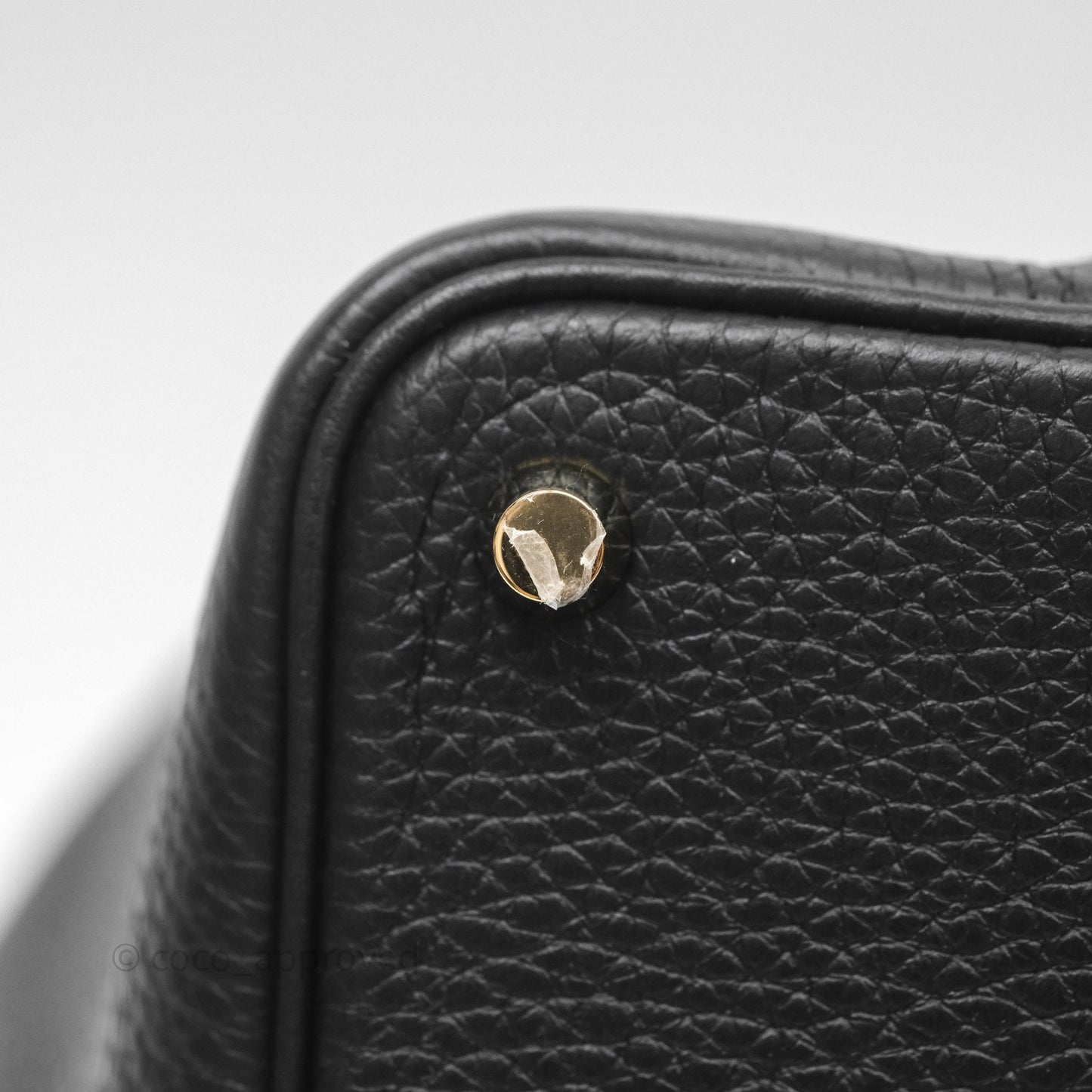 Hermès Picotin 18 Black Noir 89 Clemence Gold Hardware