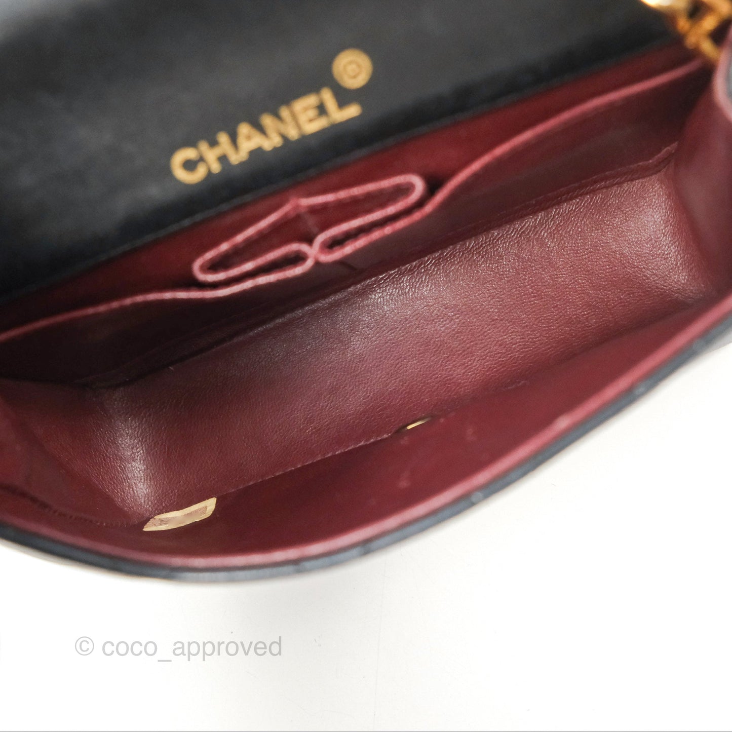 Chanel Vintage Mini Single Full Flap Bag Black Lambskin 24K Gold Hardware