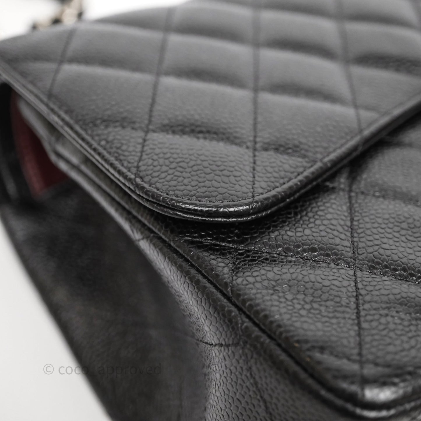 Chanel Jumbo Double Flap Black Caviar Silver Hardware⁣⁣