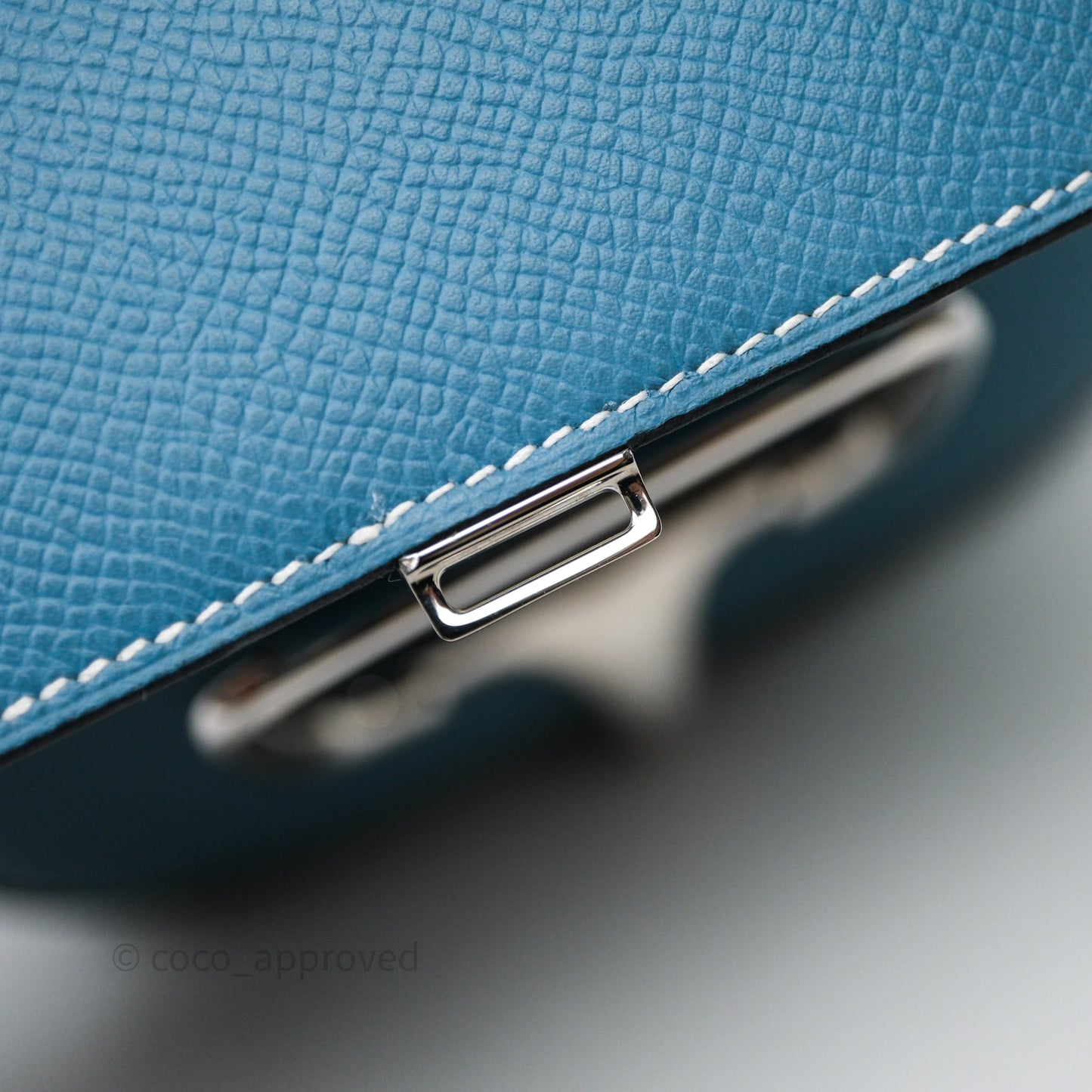 Hermès Della Cavalleria Mini II Bag 18 New Bleu Jean 75 Epsom Palladium Hardware