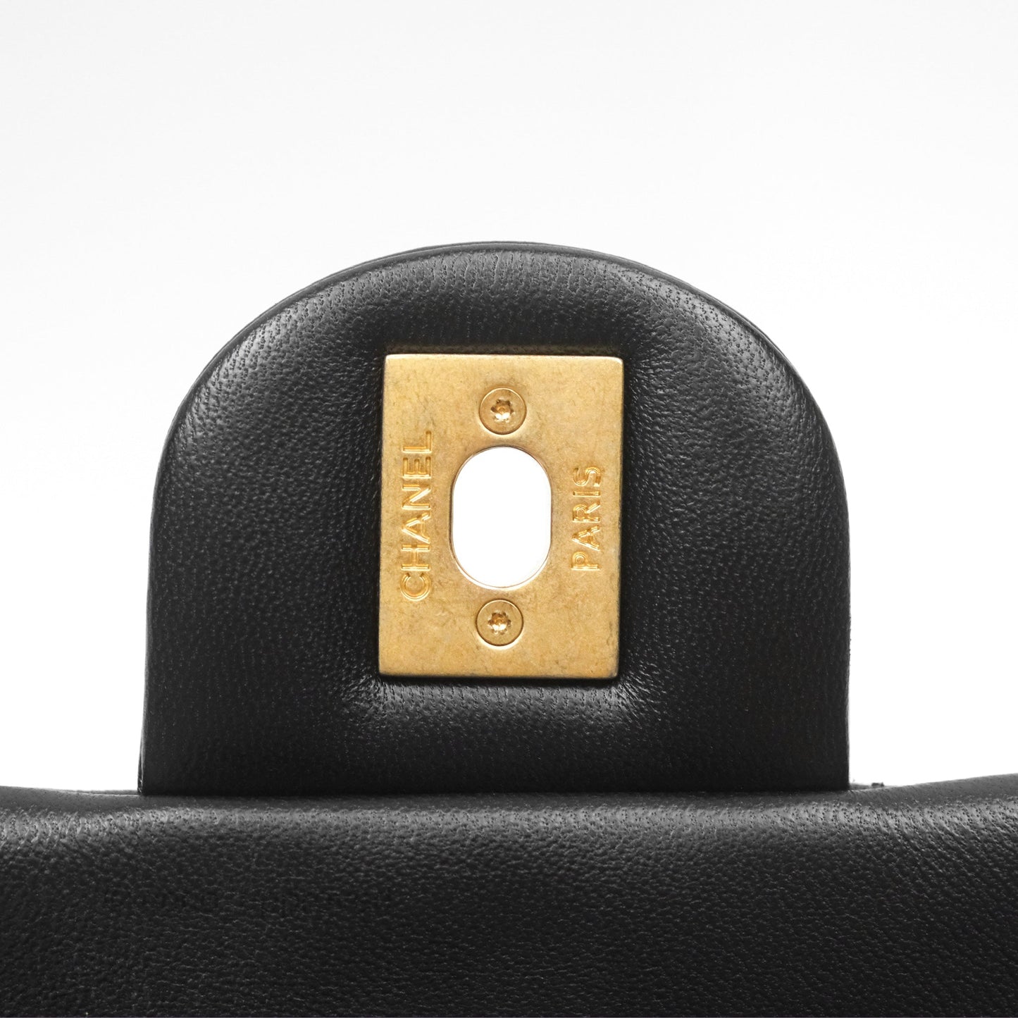 Chanel Small Funky Town Black Lambskin Aged Gold Hardware
