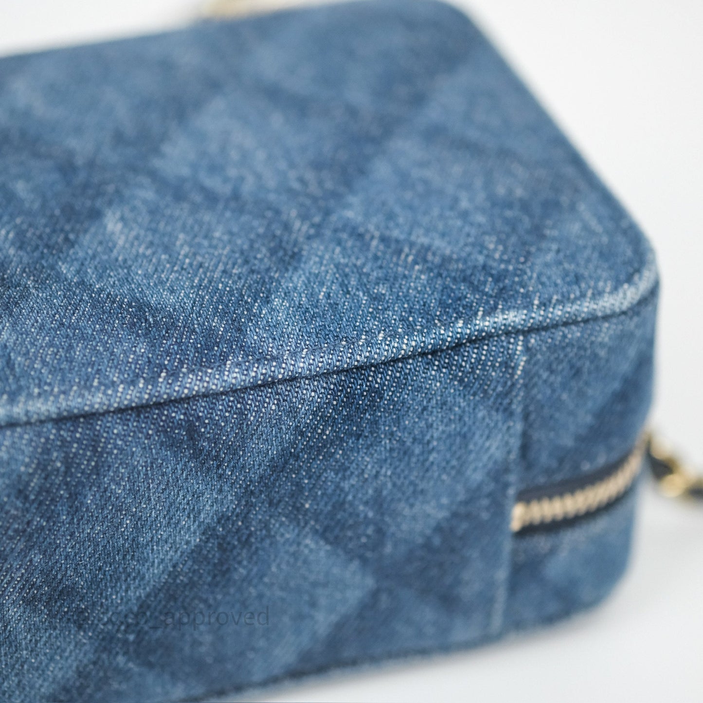 Chanel Camera Bag Quilted Denim Gold Hardware