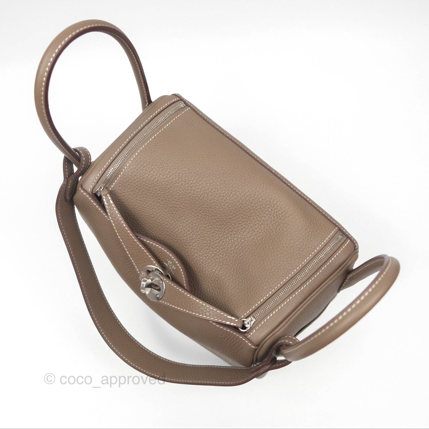 Hermès Lindy 26 Clemence Etoupe 18 Palladium Hardware