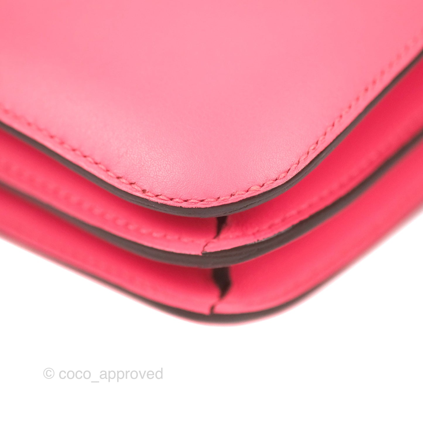 Hermès Constance Mini 18cm Rose Azalee Swift Palladium Hardware