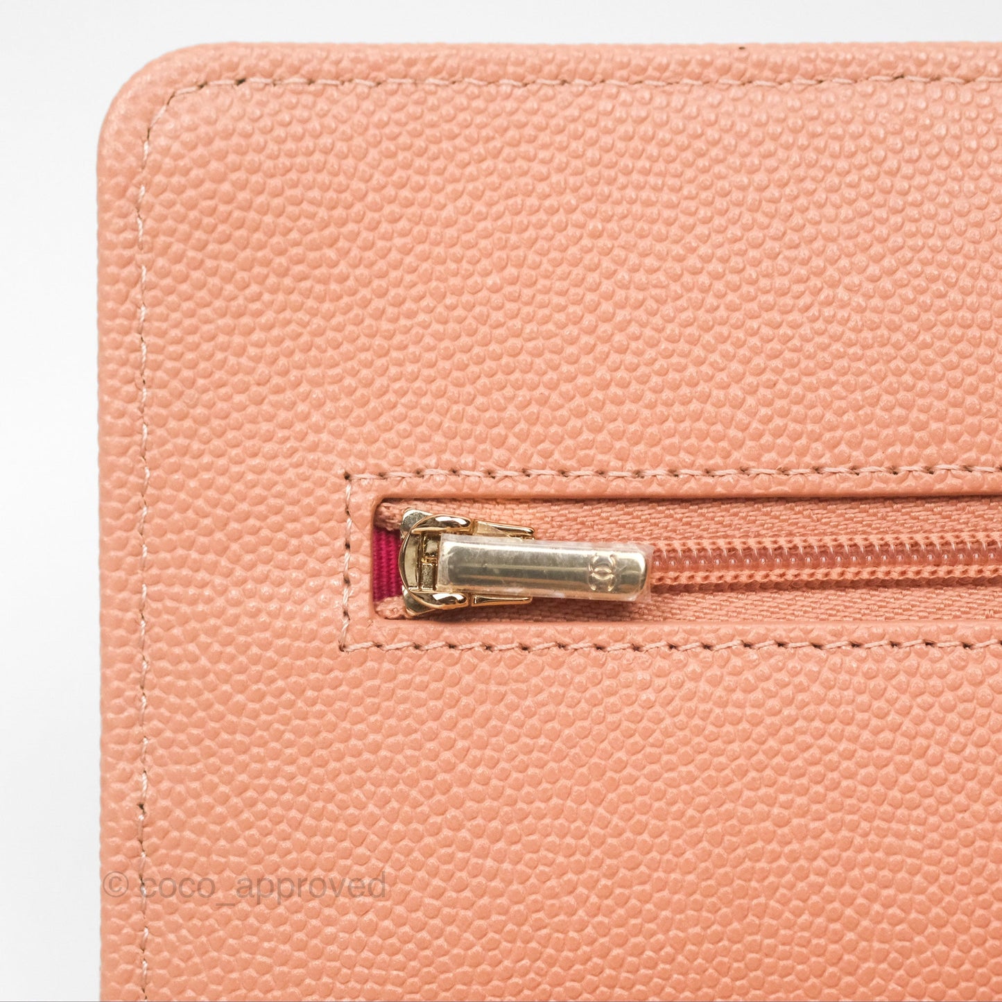 Chanel Quilted Wallet On Chain WOC Rosy Beige Caviar Gold Hardware