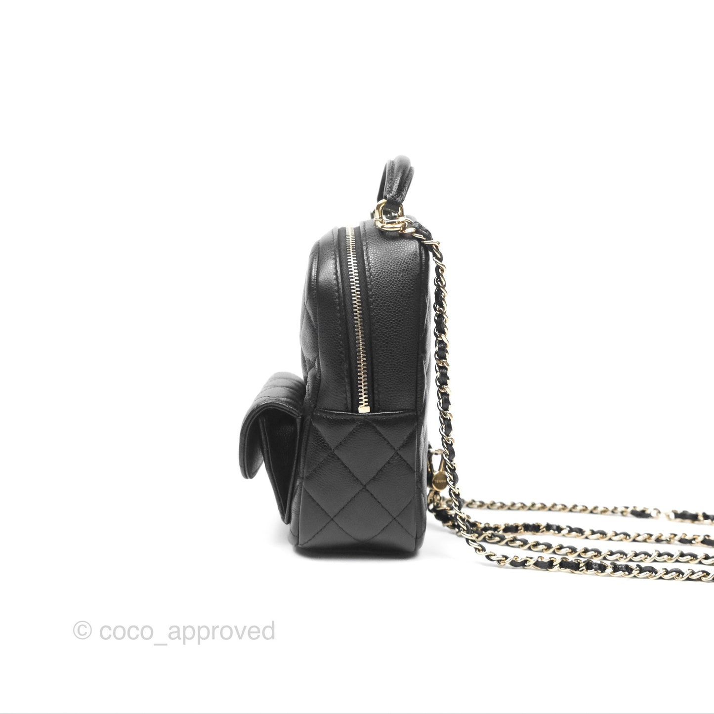 Chanel Classic Mini Backpack Black Caviar Gold Hardware