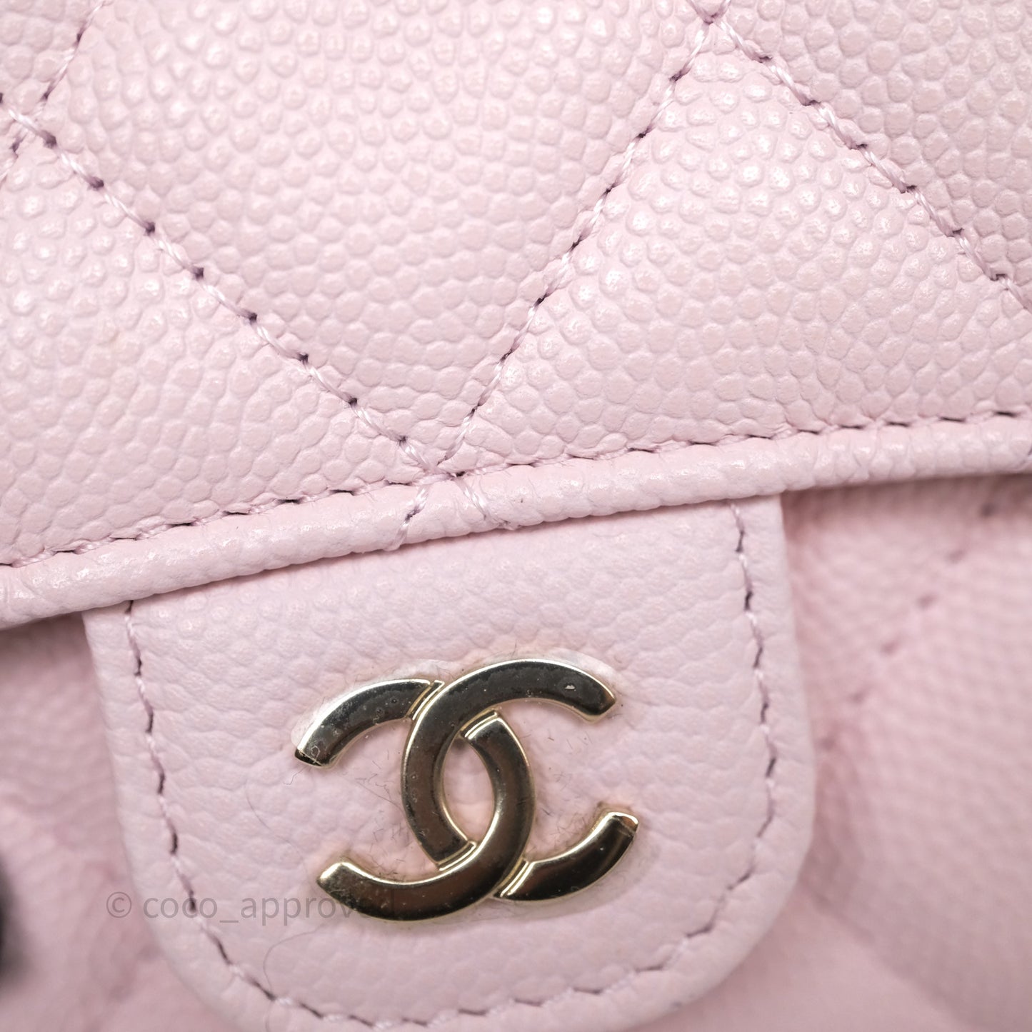 Chanel Mini Clutch With Chain Light Pink Caviar Gold Hardware