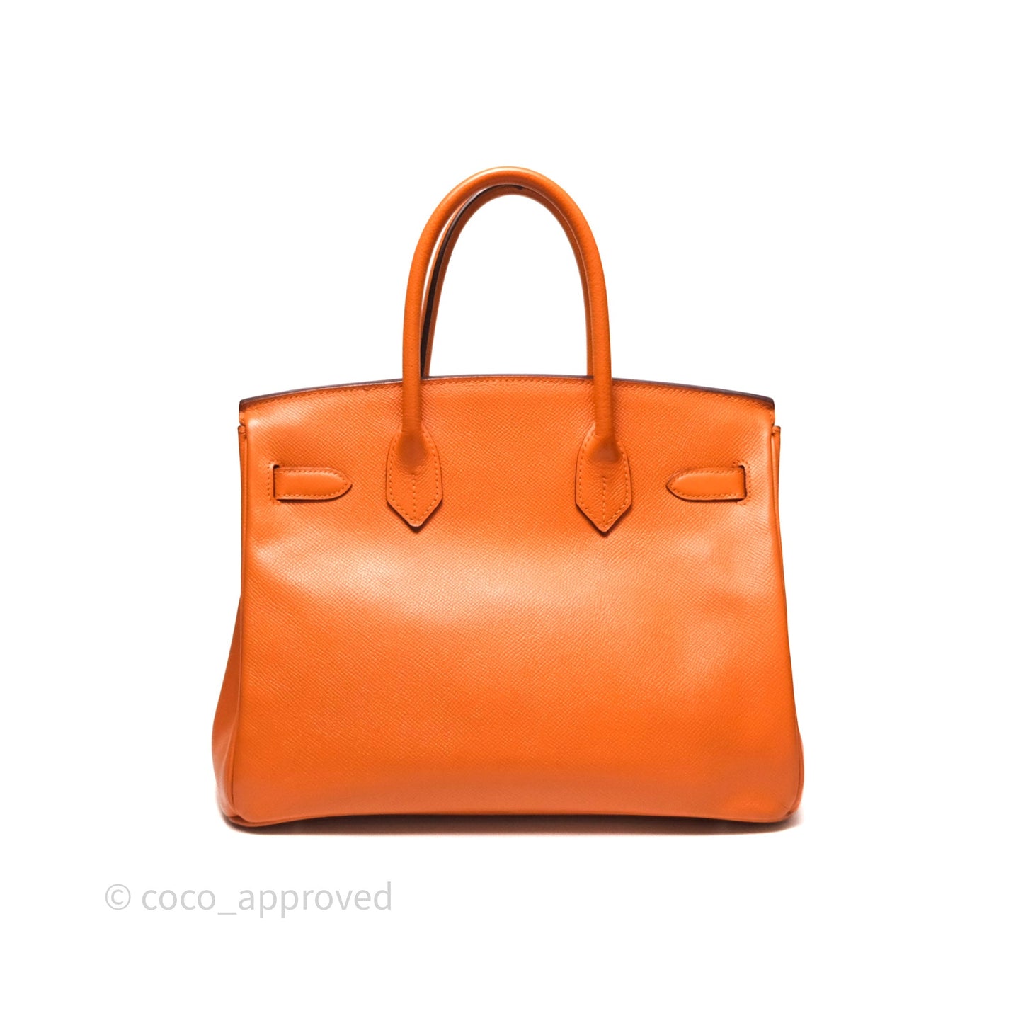 Hermès Birkin 30 Retourne Orange Epsom Palladium Hardware