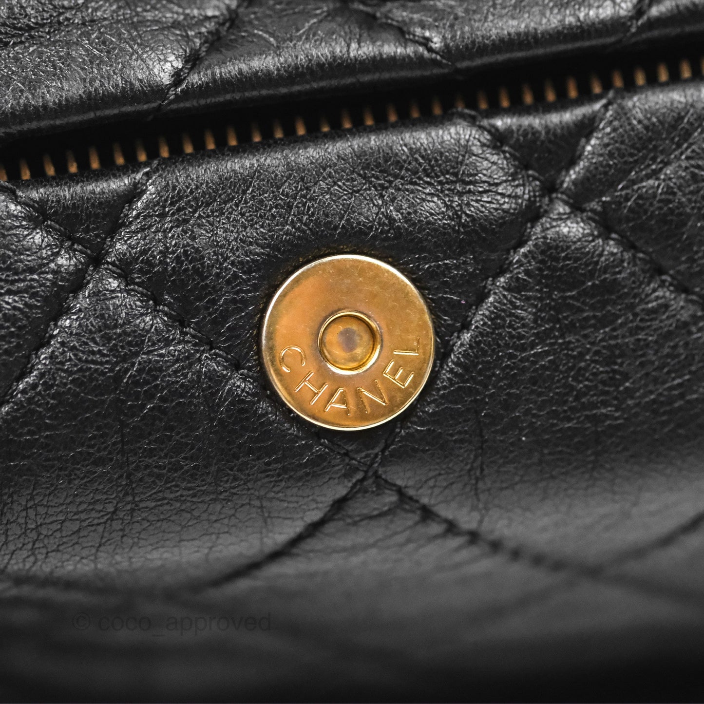 Chanel Small Hobo Bag Crumpled Black Lambskin Aged Gold Hardware 21S