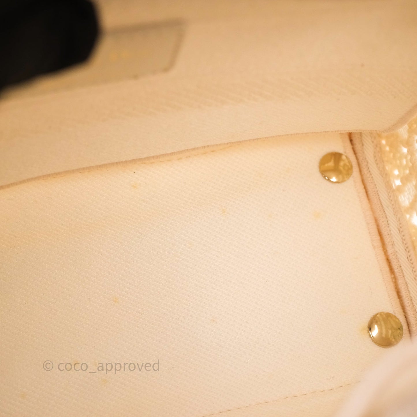 Christian Dior Lace Medium Lady Dior Ivory White Gold Hardware