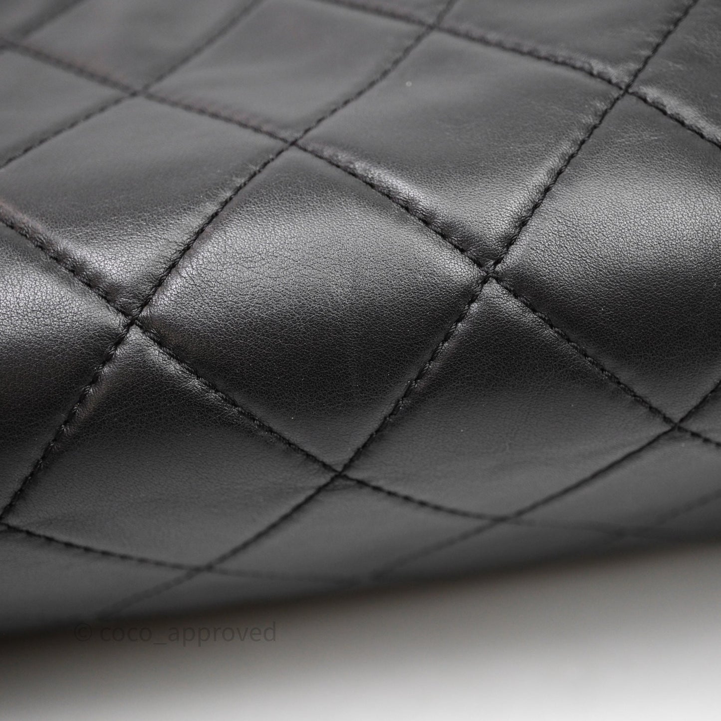Chanel In The Business Tote Bag Black Calfskin Silver Hardware